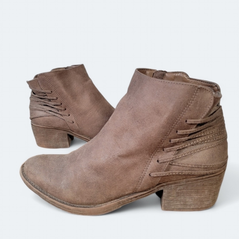 Very Volatile Vegan Leather Ankle Boots Size 8